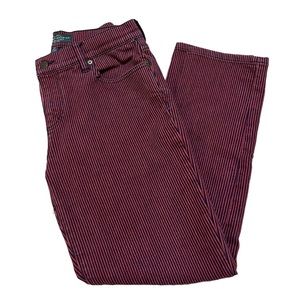 Lauren Ralph Lauren Jeans Co. Red/ Dark Navy Blue Striped straight leg Jeans